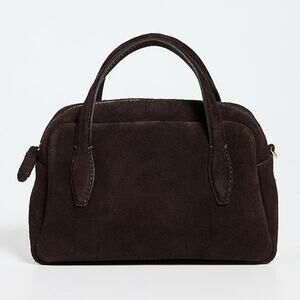 Madewell Suede Madewell Suede Satchel with Crossbody Strap Dark Carob
